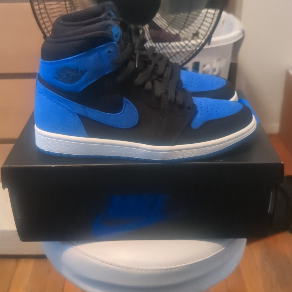 Nike Air Jordan 1 High OG Black and Blue Sneakers